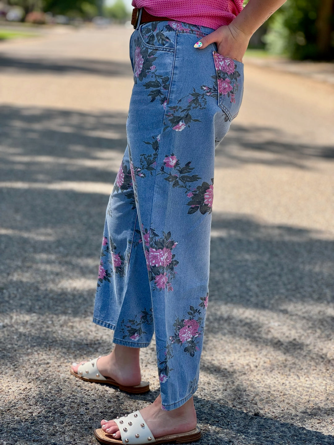 Garden Floral Denim Jeans