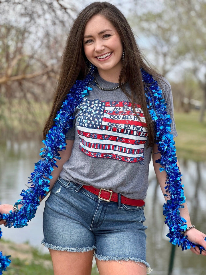 Callie's American Flag Graphic Tee by Texas True Threads