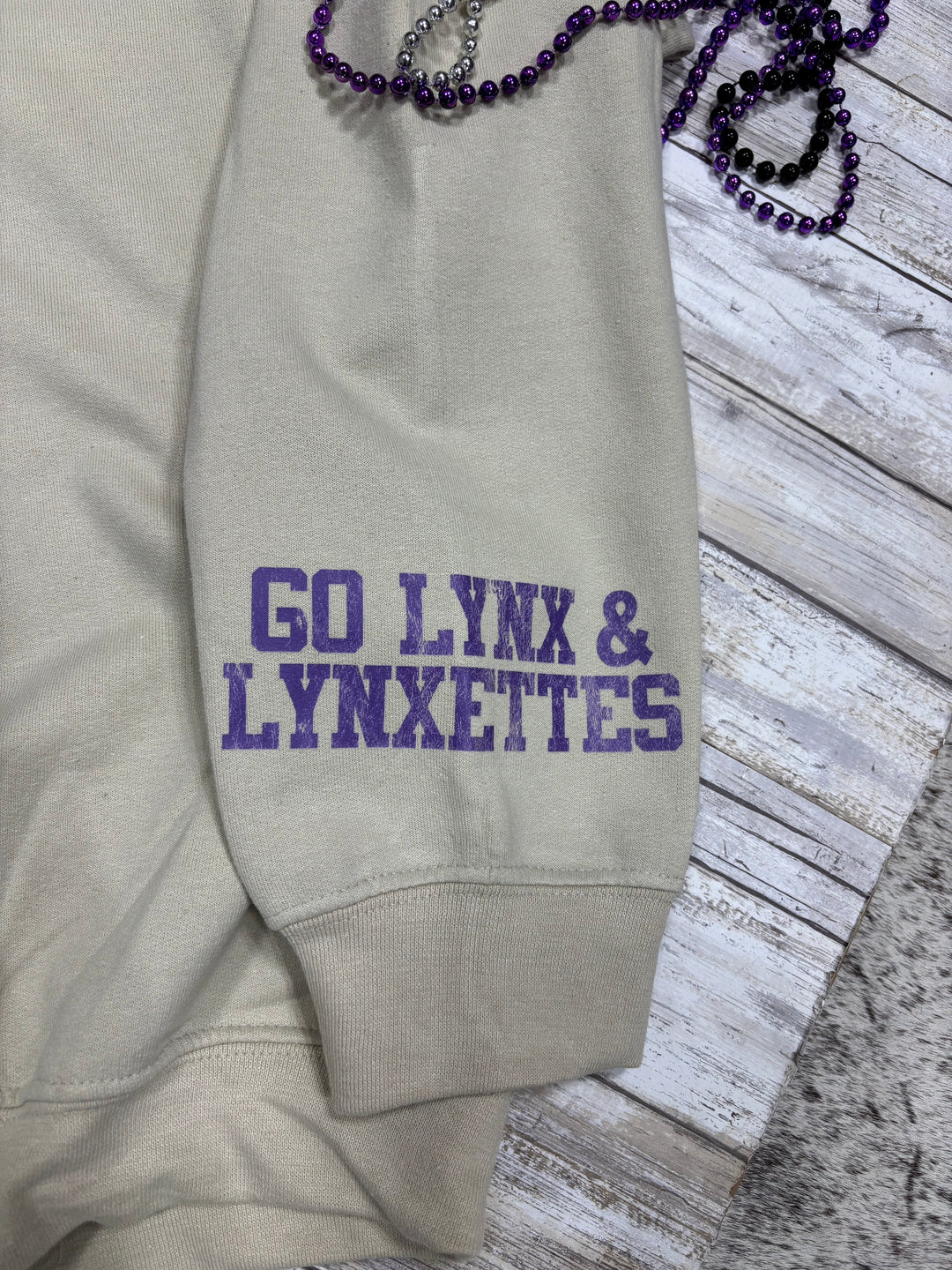 Collegiate Letter Beige Sweatshirt