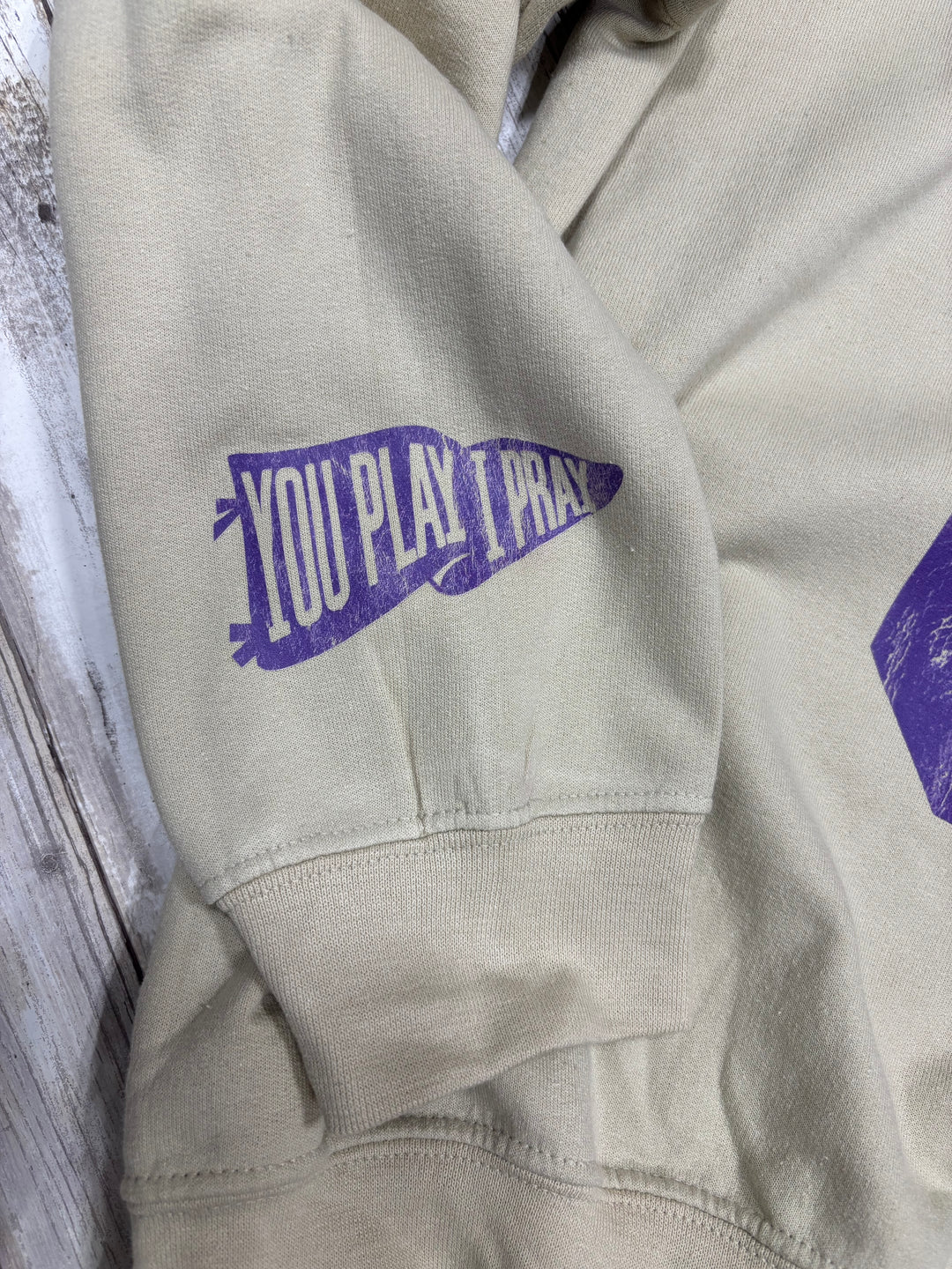 Collegiate Letter Beige Sweatshirt
