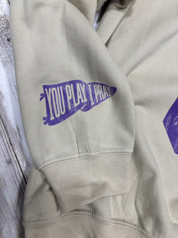 Collegiate Letter Beige Sweatshirt