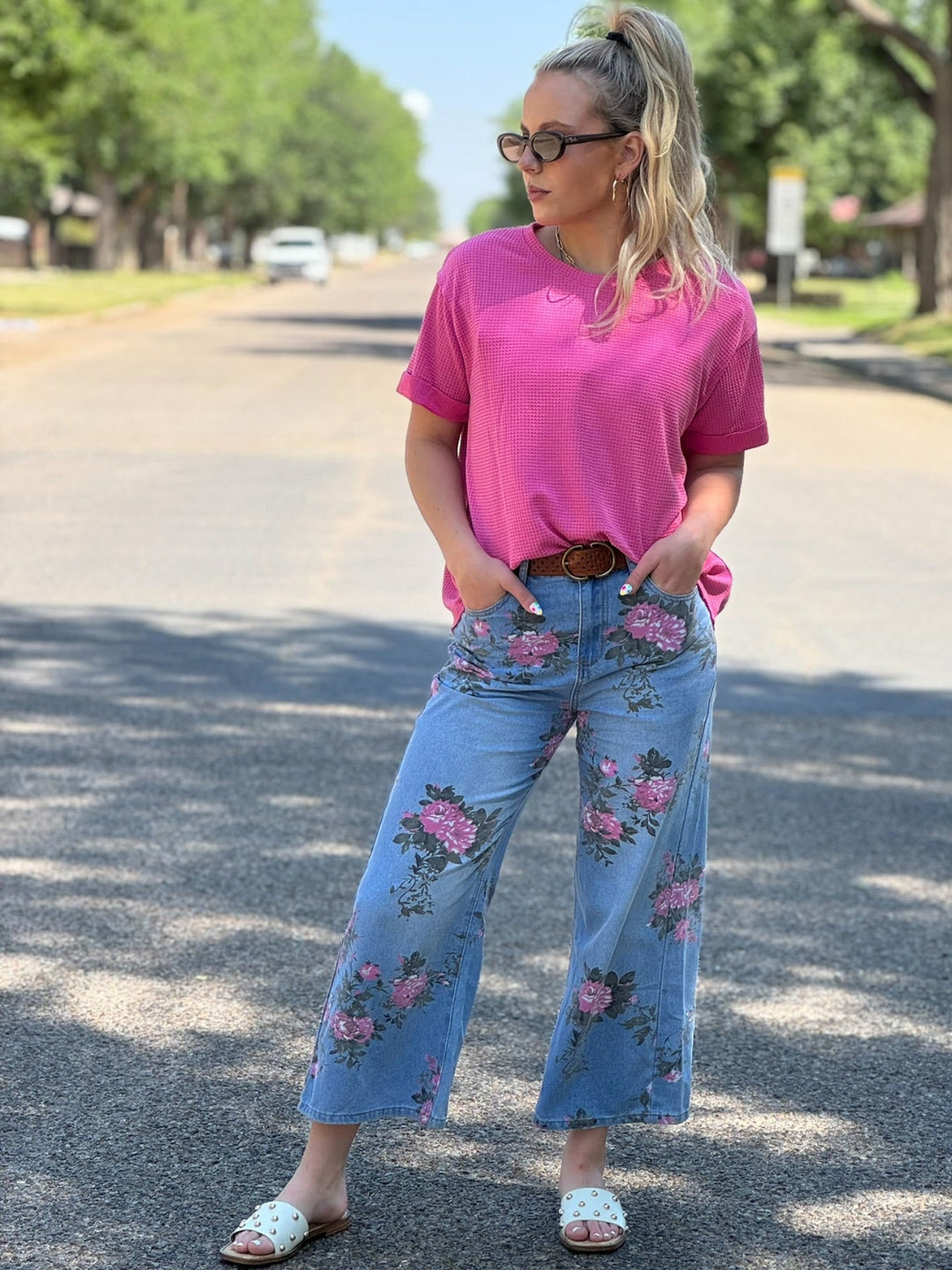 Garden Floral Denim Jeans