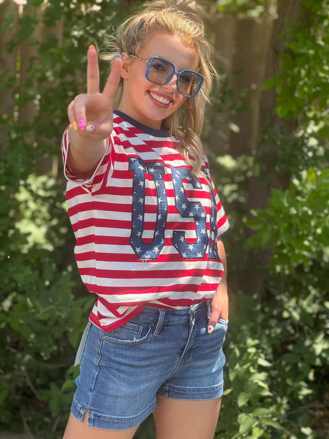 USA Red White and Blue Top