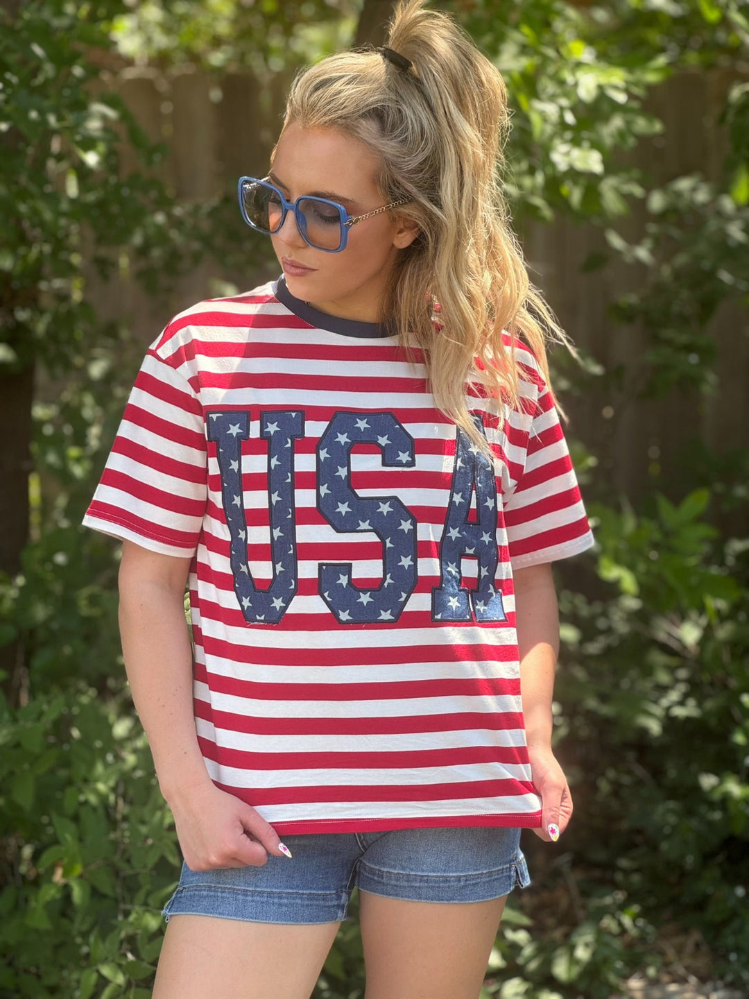 USA Red White and Blue Top