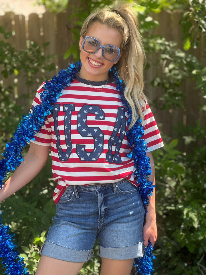 USA Red White and Blue Top