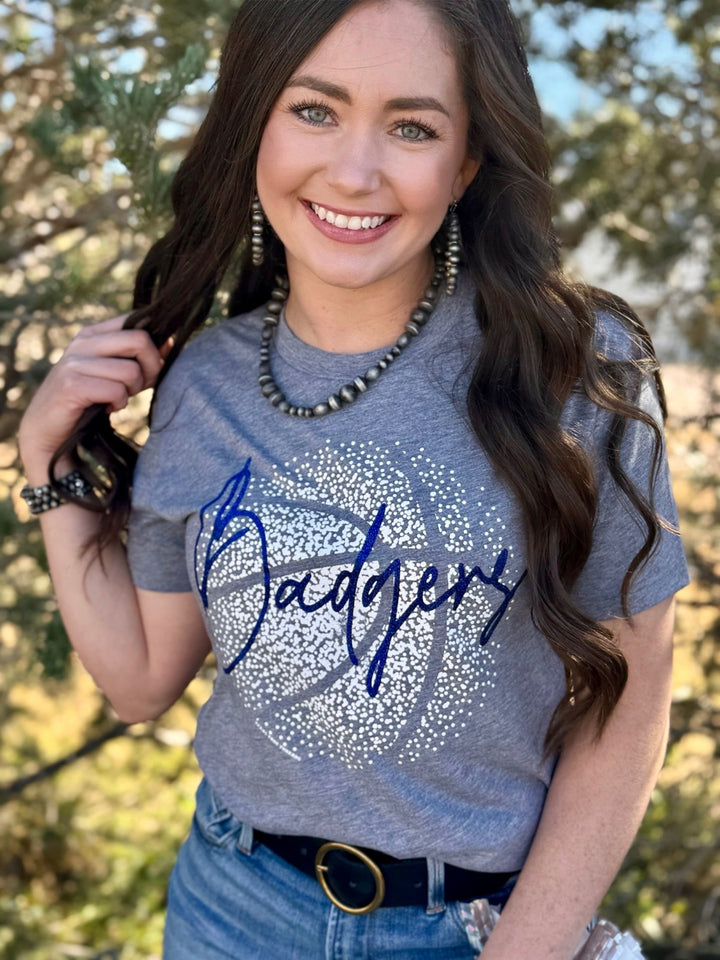 Custom Spotted Basketball Graphic Tee by Texas True Threads