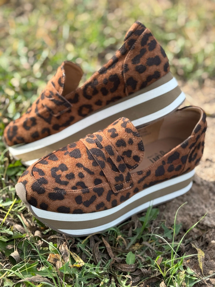 Sheesh Leopard Platform Loafers by Corkys