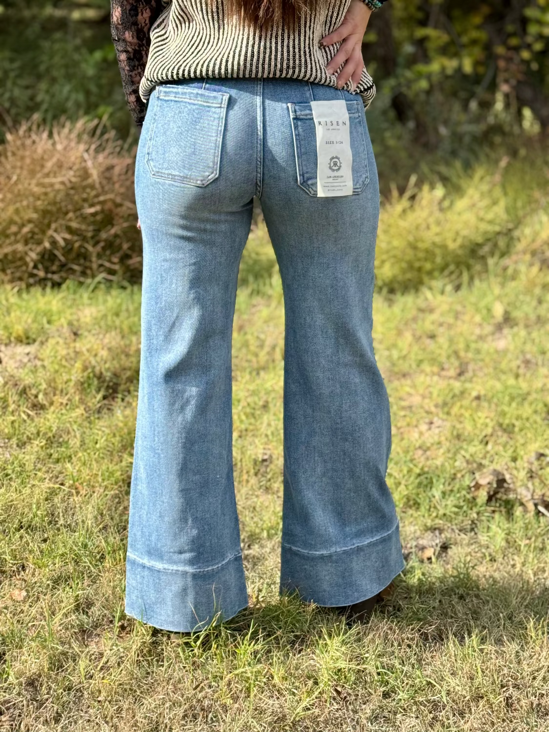 Bristol Light Wash Tummy Control Trouser by Risen