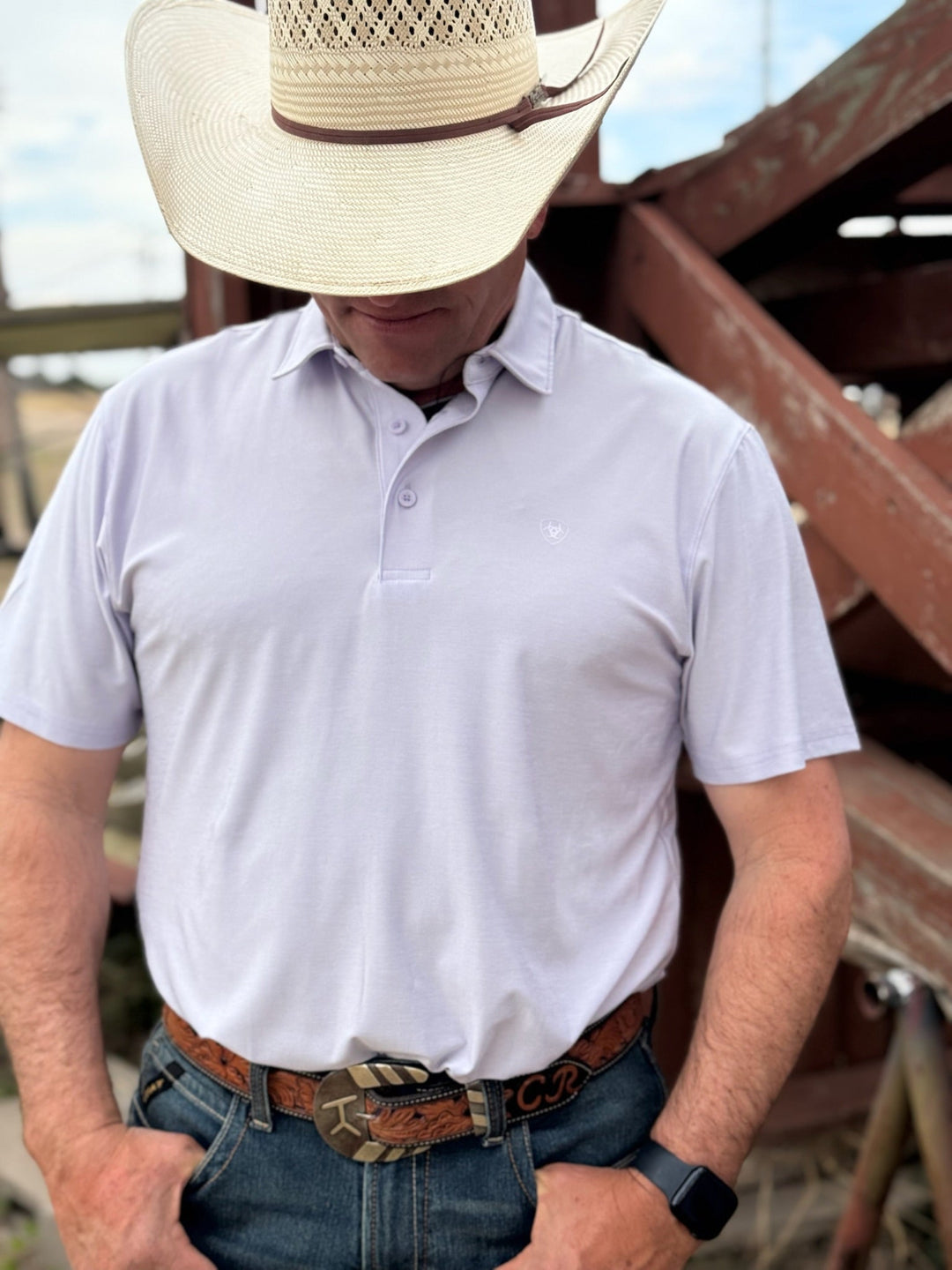 Charger Purple Heather Polo by Ariat