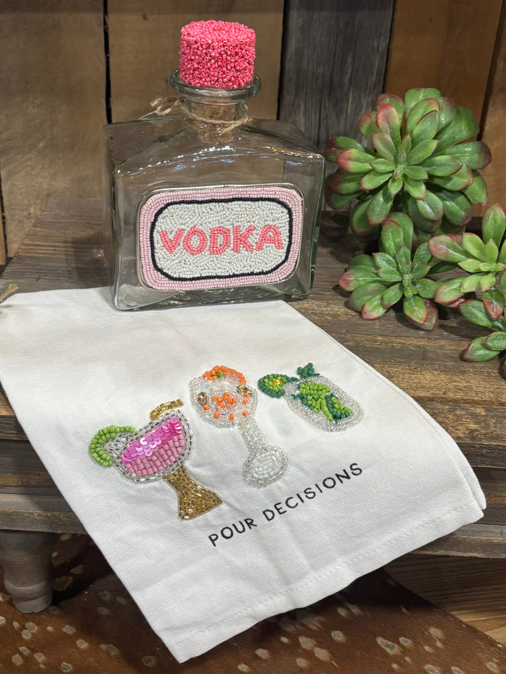 Beaded Bar Towel by Mud Pie