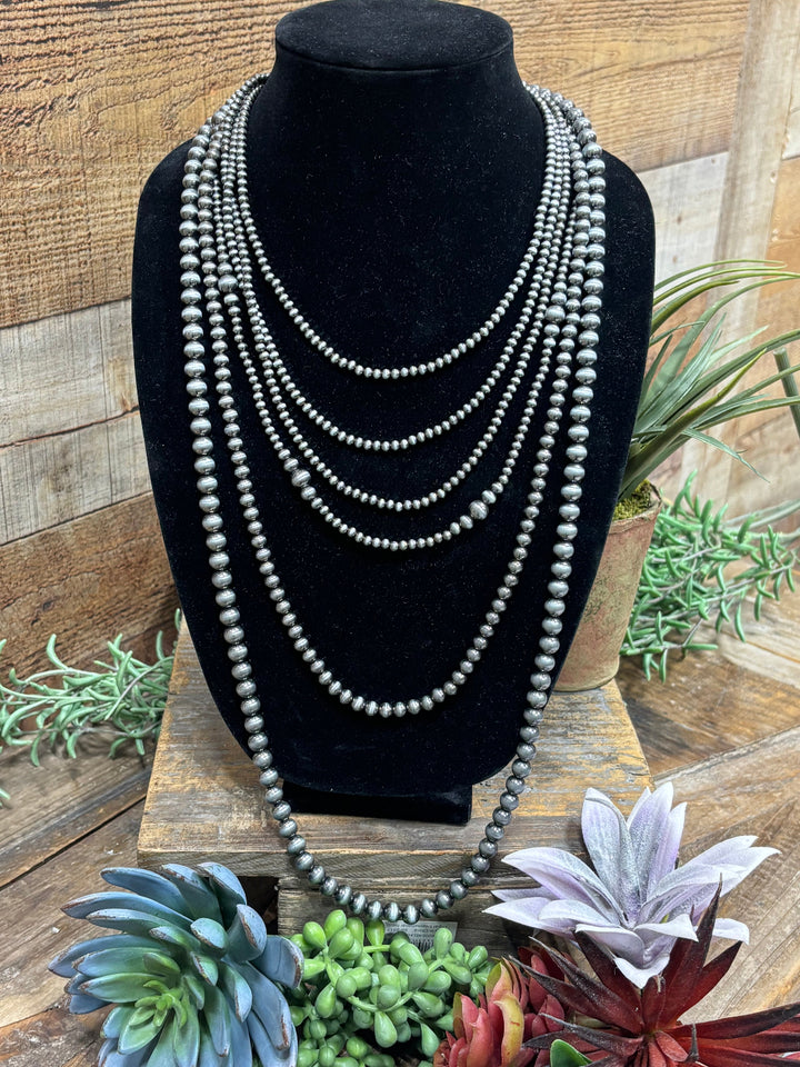 Gatlin 6 Strand Faux Bead Necklace
