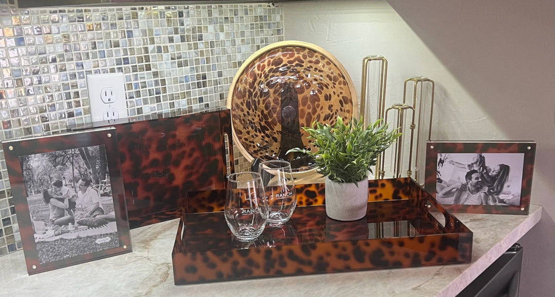 Tortoise Acrylic Tray Set by Mudpie