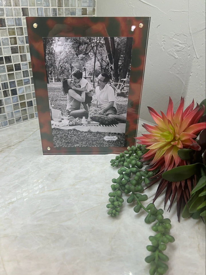 Tortoise Acrylic Block Frame by Mud Pie