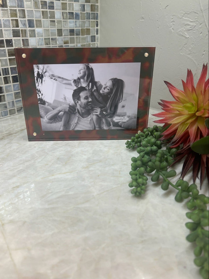 Tortoise Acrylic Block Frame by Mud Pie