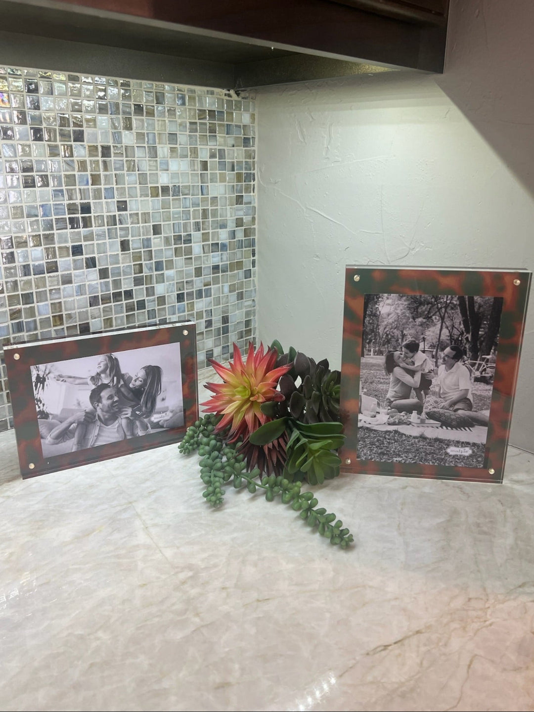 Tortoise Acrylic Block Frame by Mud Pie