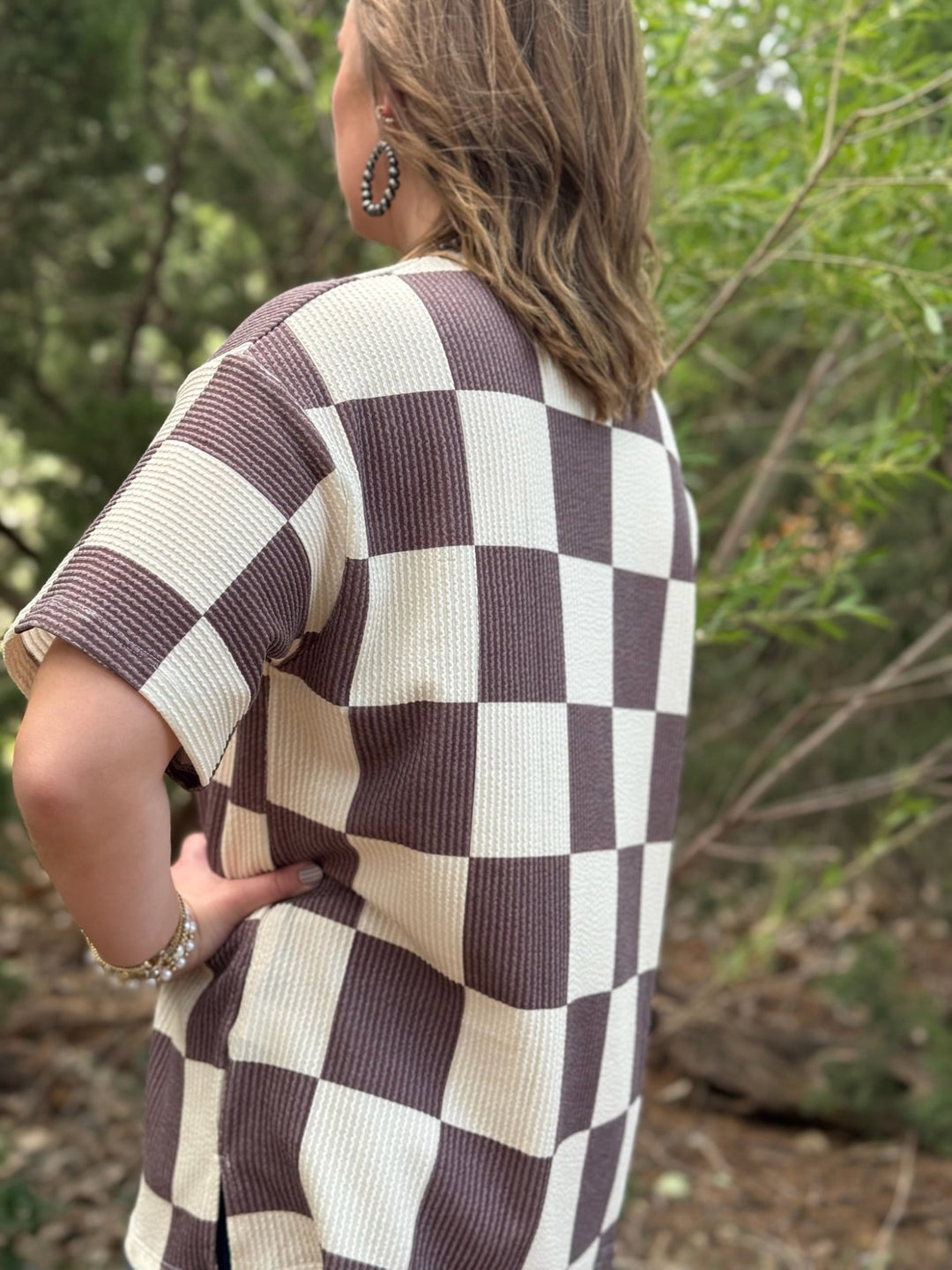 Check Yes Short Sleeve Top