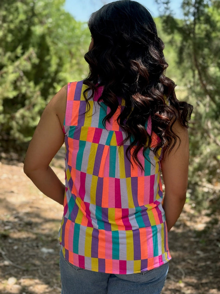 Mel Colorful Sleeveless Top