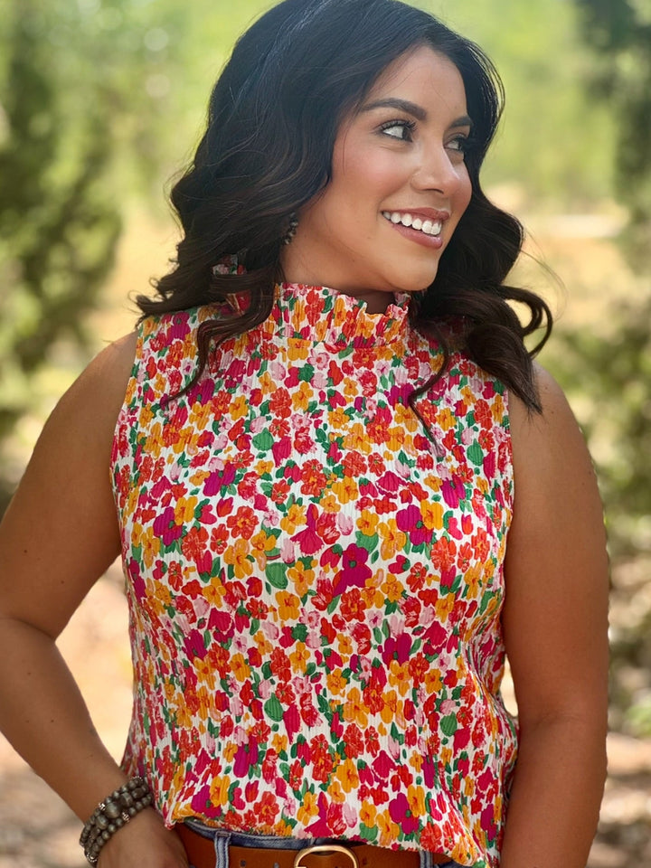 Lynly Floral Sleeveless Top