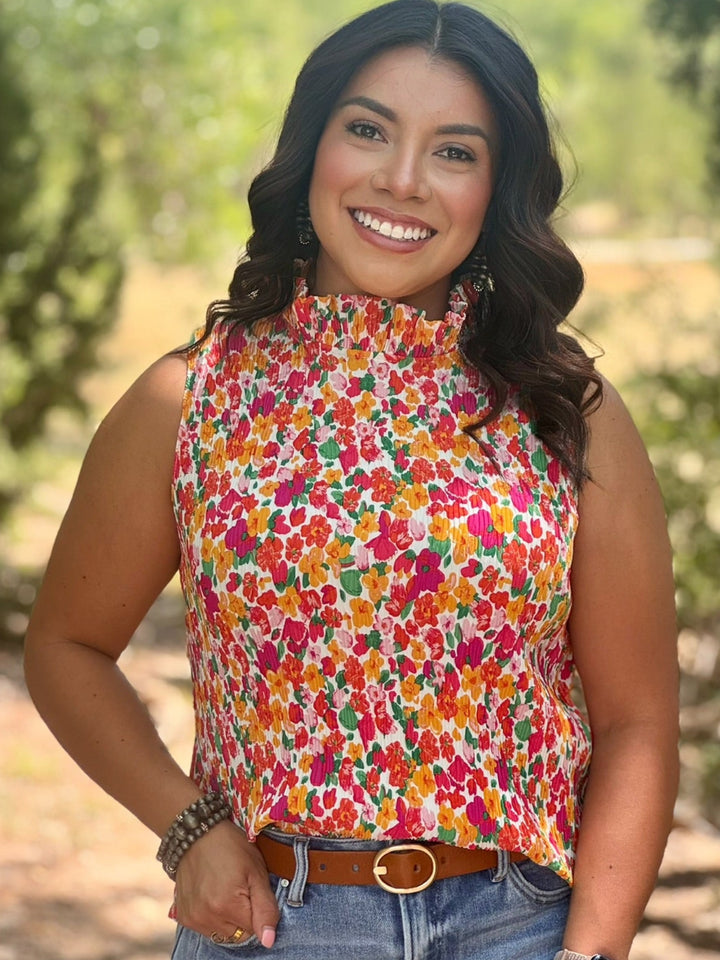 Lynly Floral Sleeveless Top