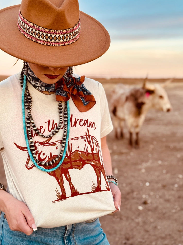 Lauren's Live The Dream Longhorn Graphic Tee by Texas True Threads