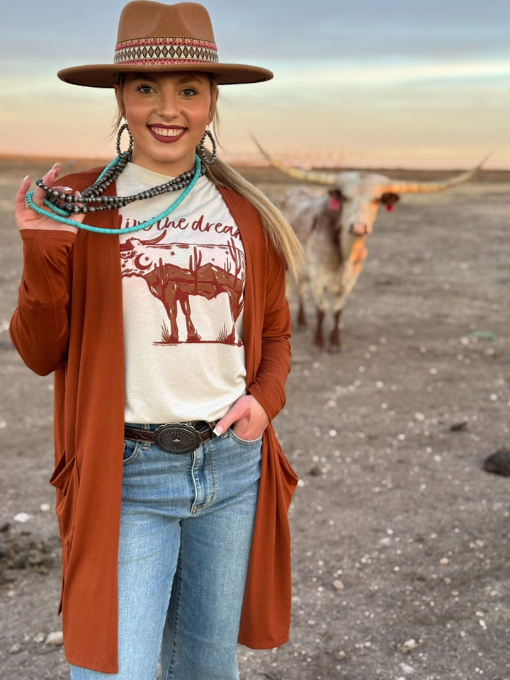 Lauren's Live The Dream Longhorn Graphic Tee by Texas True Threads