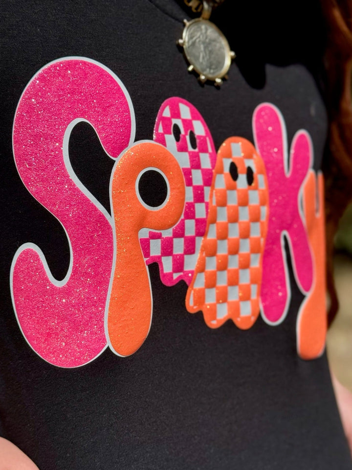 Spooky Tee in Glitter Puff Graphic Tee by Texas True Threads