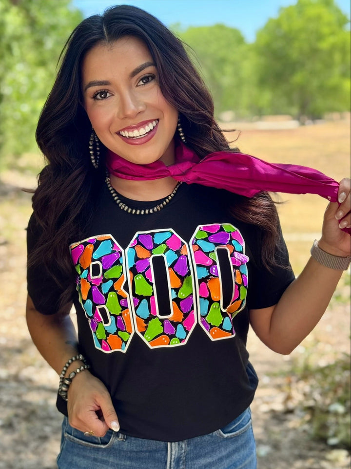 BOO Colorful Ghosts Graphic Tee by Texas True Threads