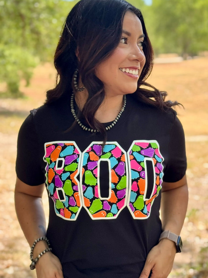 BOO Colorful Ghosts Graphic Tee by Texas True Threads