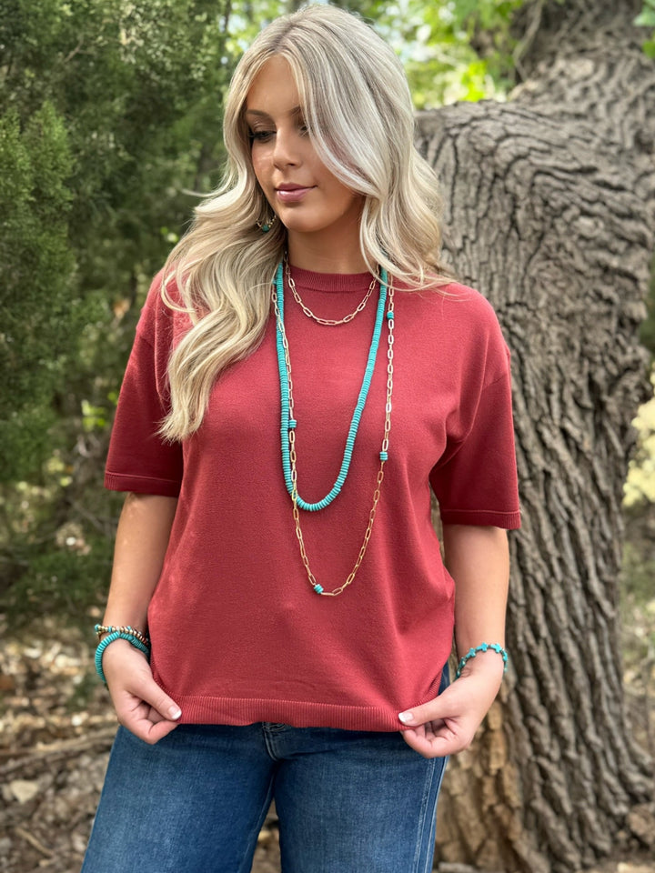 Shana Rust Sweater