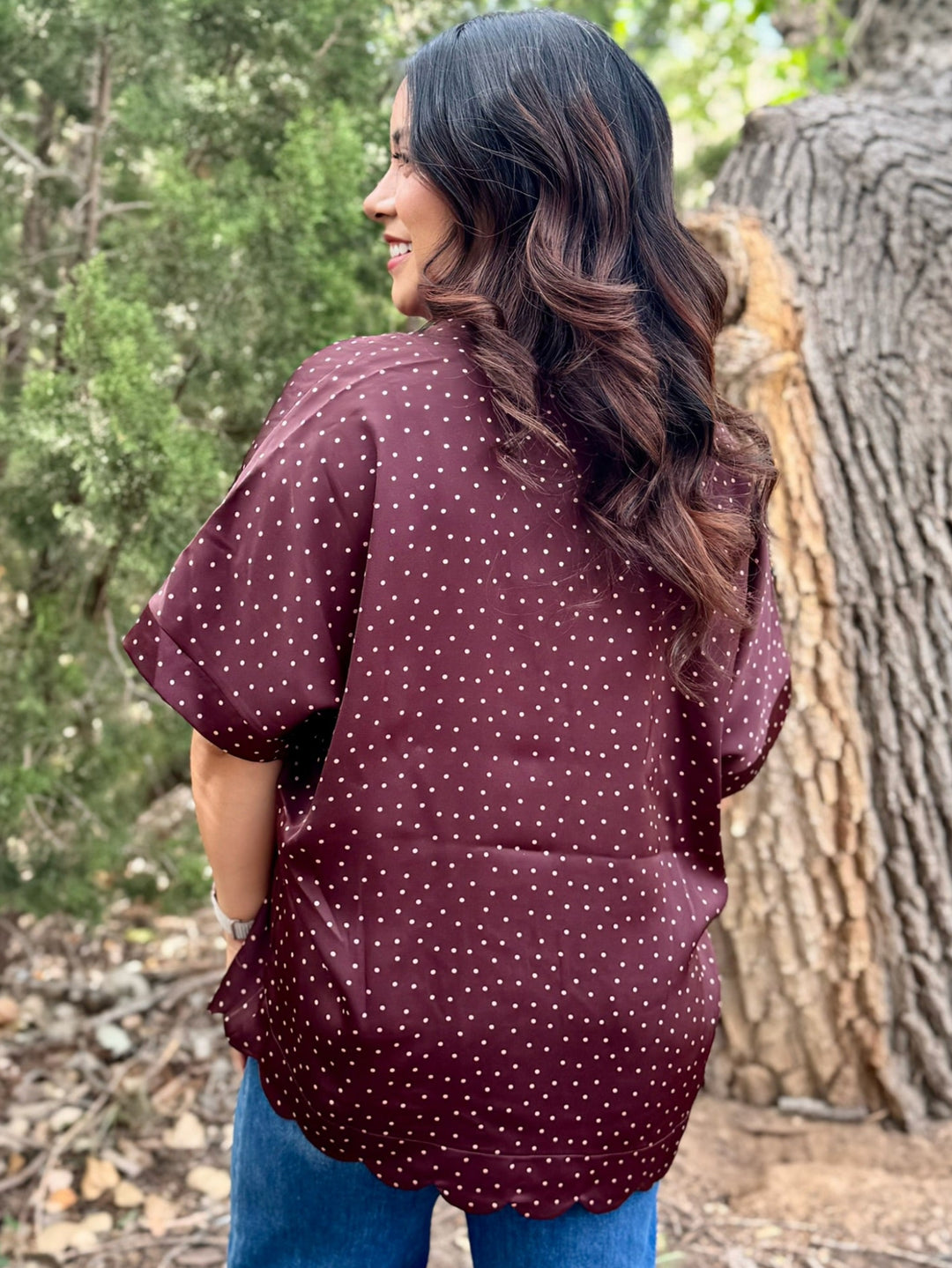Steff Pink Dot Top