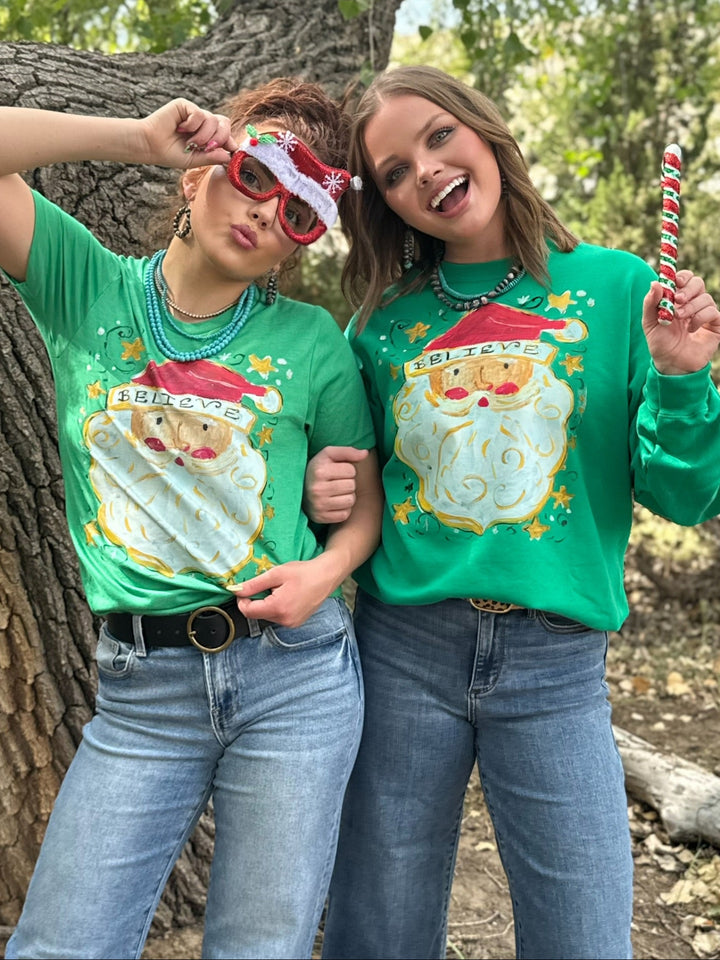 Callie's Believe in Santa Graphic Tee by Texas True Threads