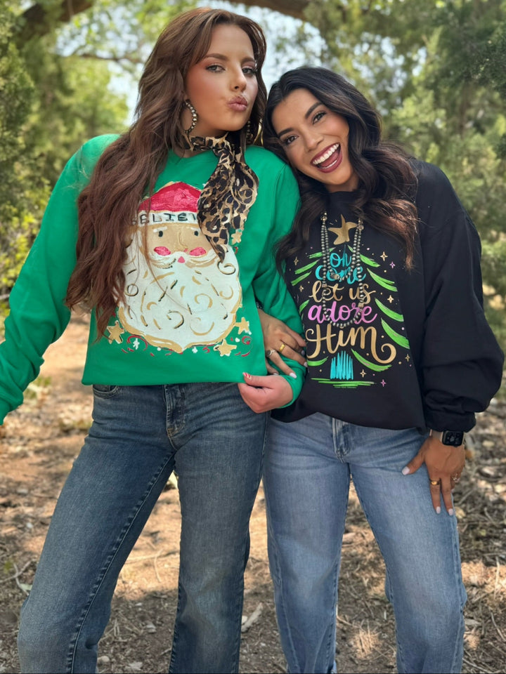 Oh Come Let Us Adore Him Graphic Tee by Texas True Threads