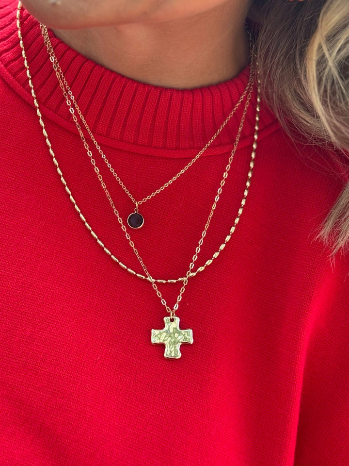 Dara 3 Chain Gold Necklace
