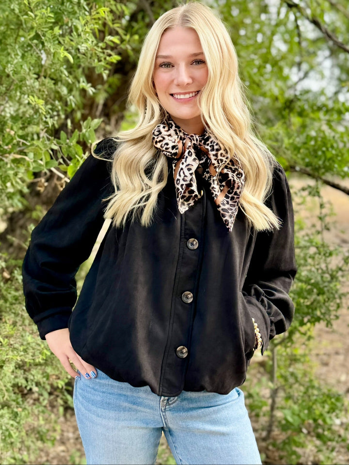 Suede Dream Button Up Jacket