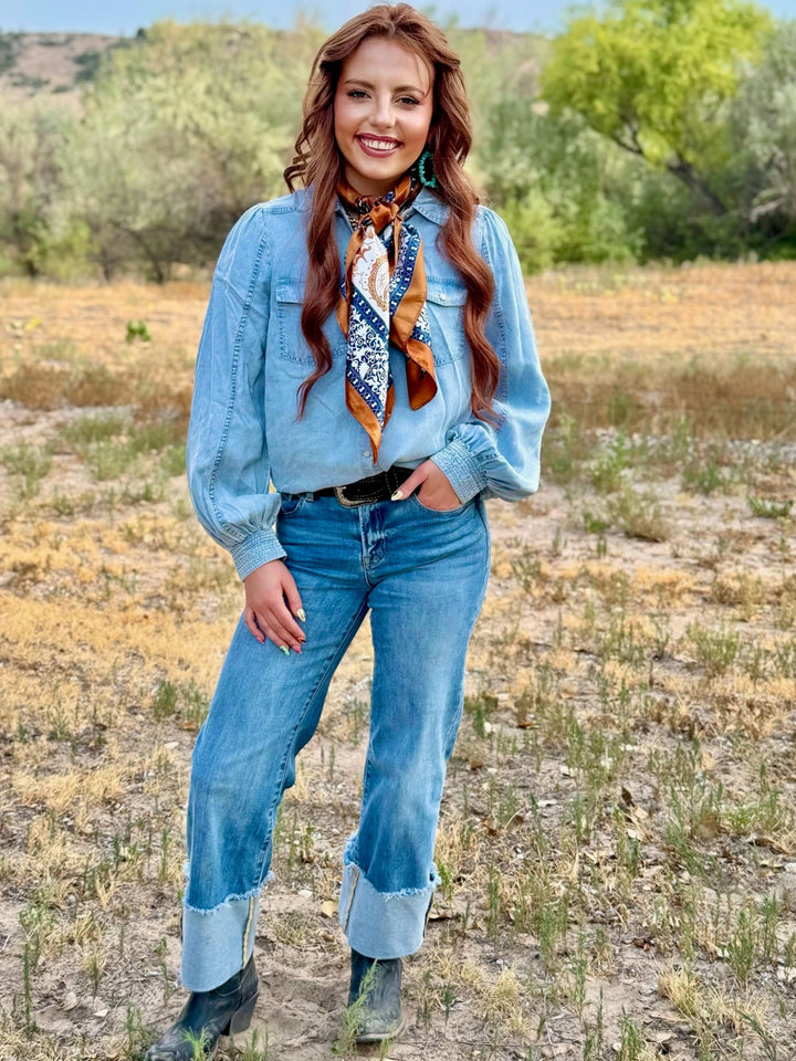 Sadie Pearl Snap Top