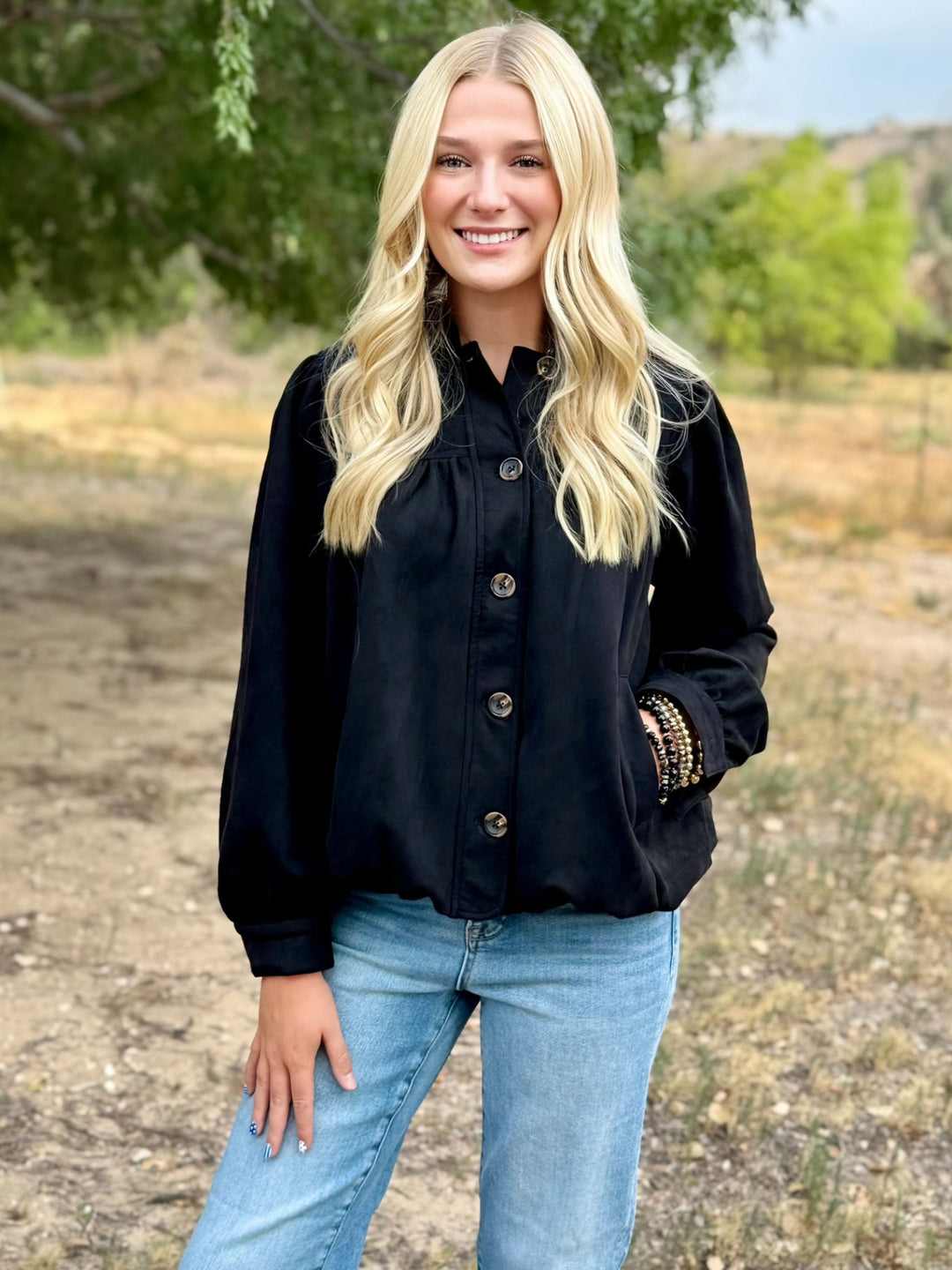 Suede Dream Button Up Jacket