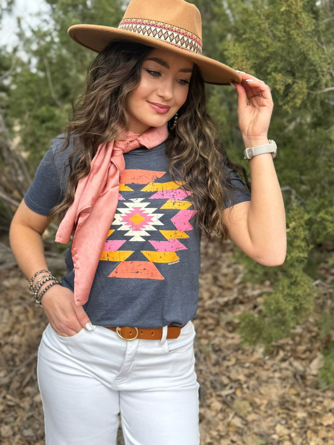 Summer Aztec Graphic Tee by Texas True Threads
