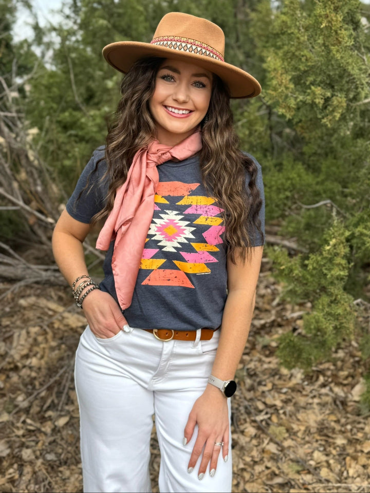 Summer Aztec Graphic Tee by Texas True Threads