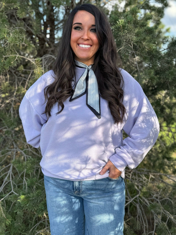 Adeline Lavender Textured Top