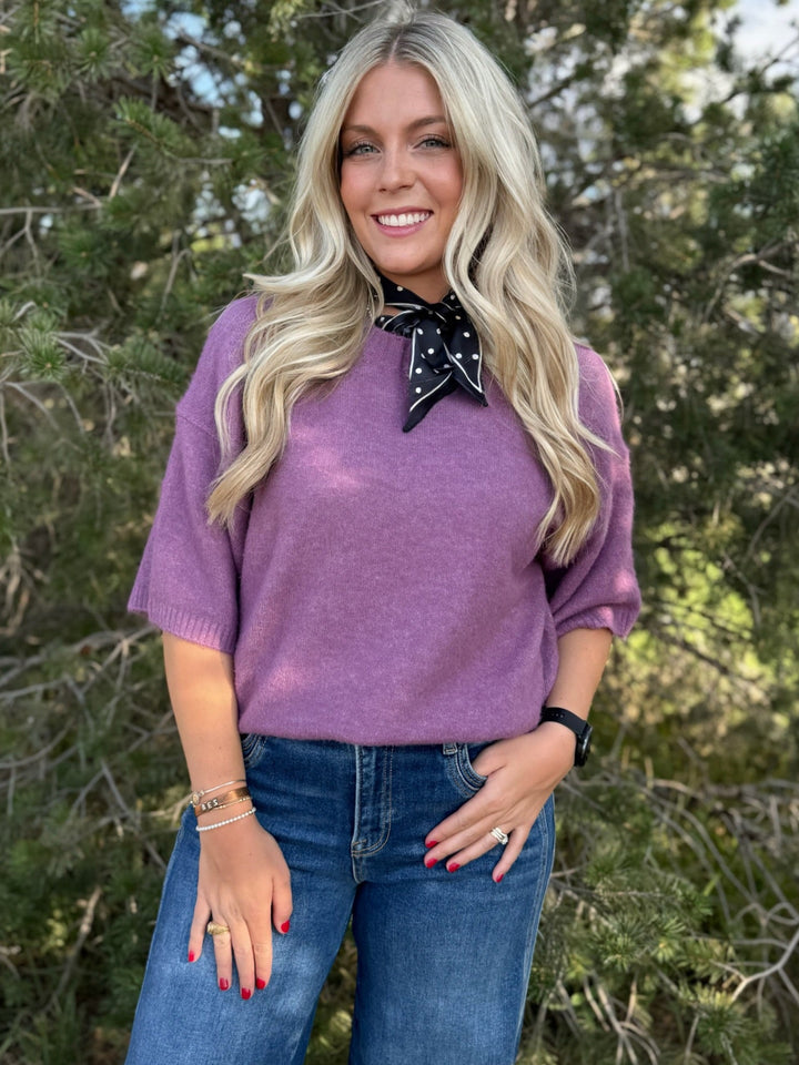 Purple Soft Plush Sweater