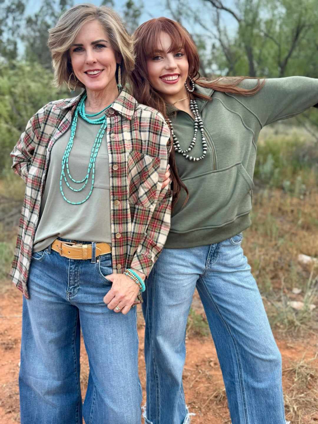 Charlann Green 1/4 Zip Pullover