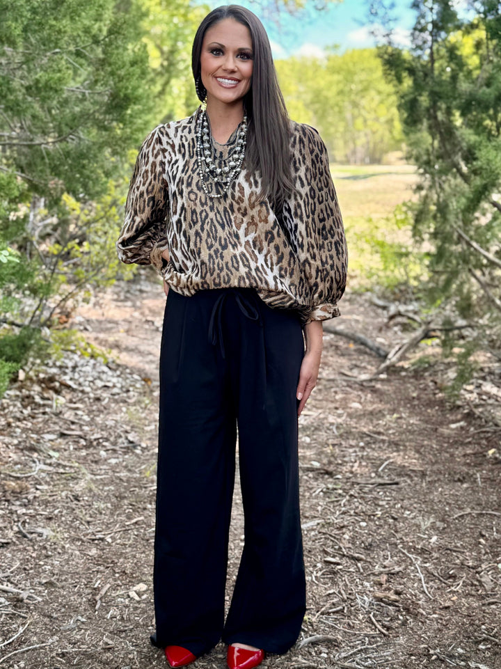 Looking Like a Yes Leopard Top