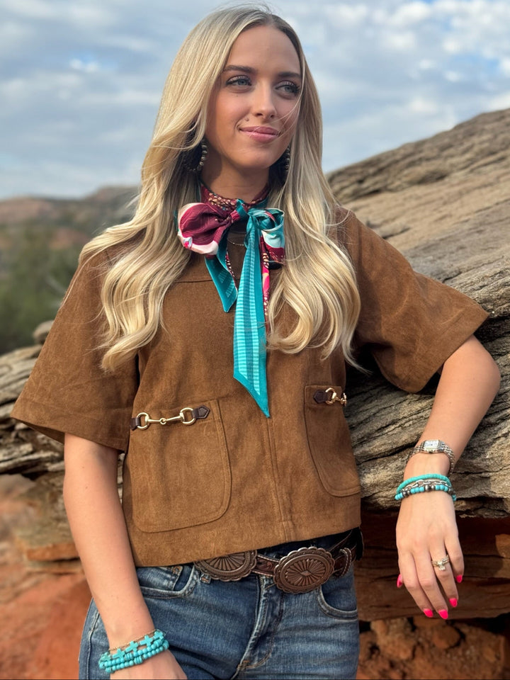 The Suede Statement Top