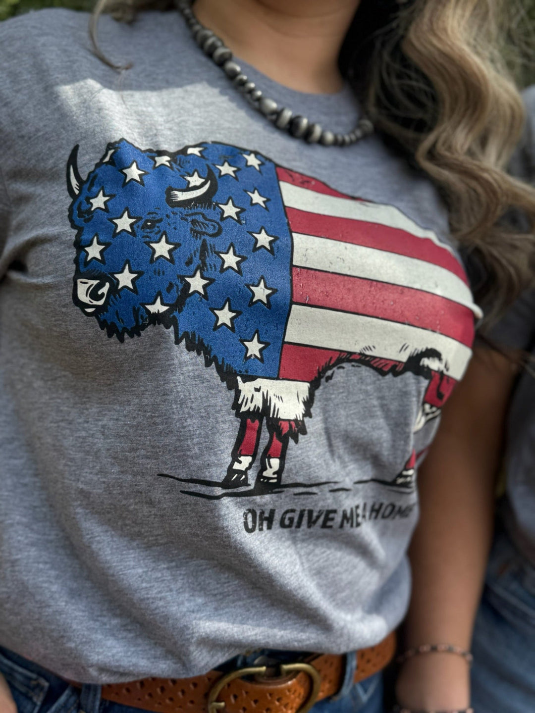 Lauren's Patriotic Buffalo Graphic Tee by Texas True Threads