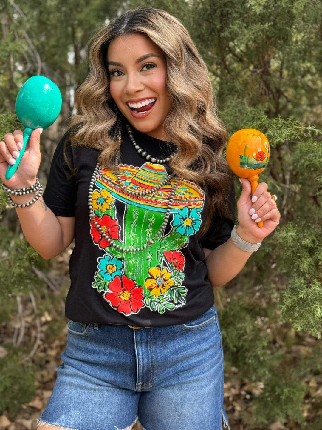 Barb's Sombrero Cactus Graphic Tee by Texas True Threads