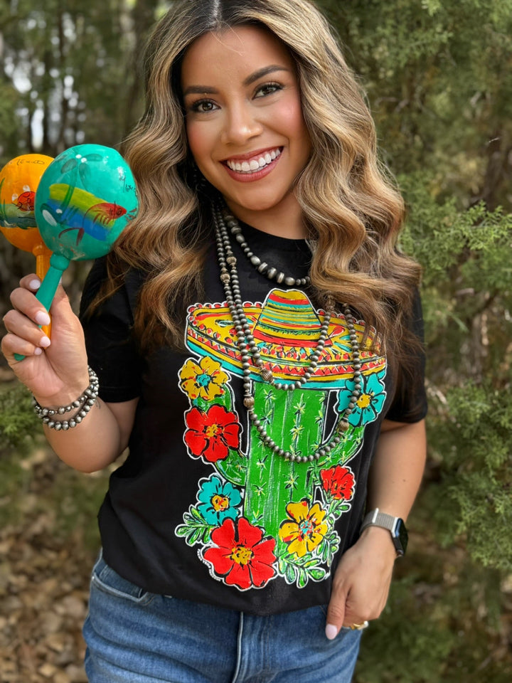 Barb's Sombrero Cactus Graphic Tee by Texas True Threads