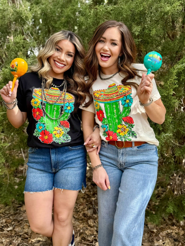 Barb's Sombrero Cactus Graphic Tee by Texas True Threads