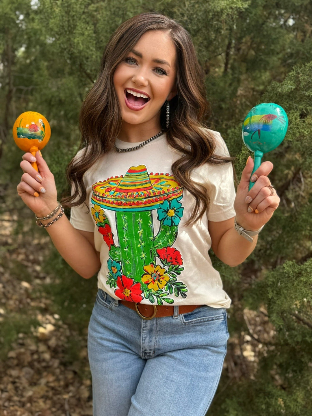 Barb's Sombrero Cactus Graphic Tee by Texas True Threads