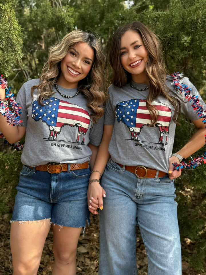Lauren's Patriotic Buffalo Graphic Tee by Texas True Threads