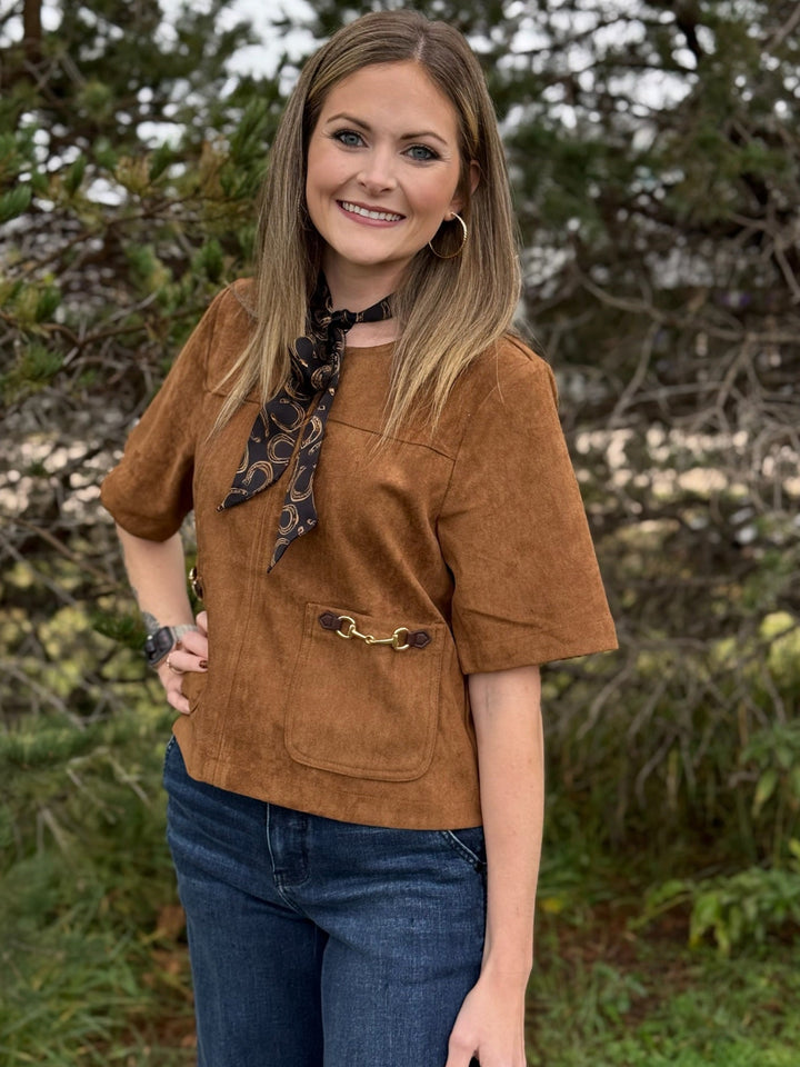 The Suede Statement Top